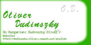 oliver dudinszky business card